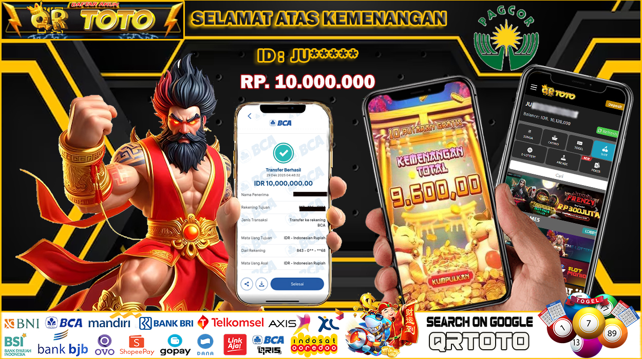 QRTOTO Jackpot Slot Rp 10.000.000 ~ LUNAS