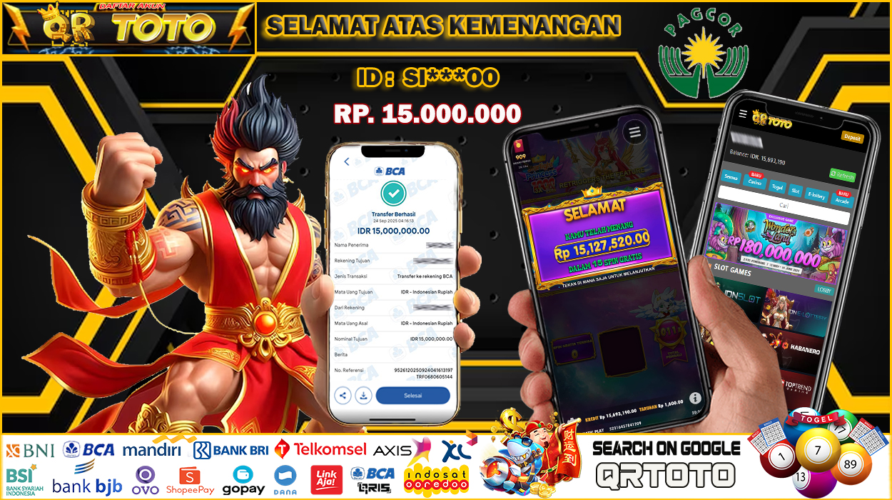 QRTOTO Jackpot Slot Rp 15.000.000 ~ LUNAS