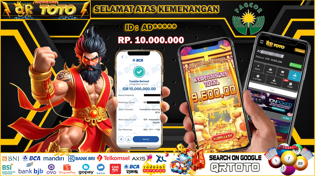 QRTOTO Jackpot Slot Rp 10.000.000 ~ LUNAS