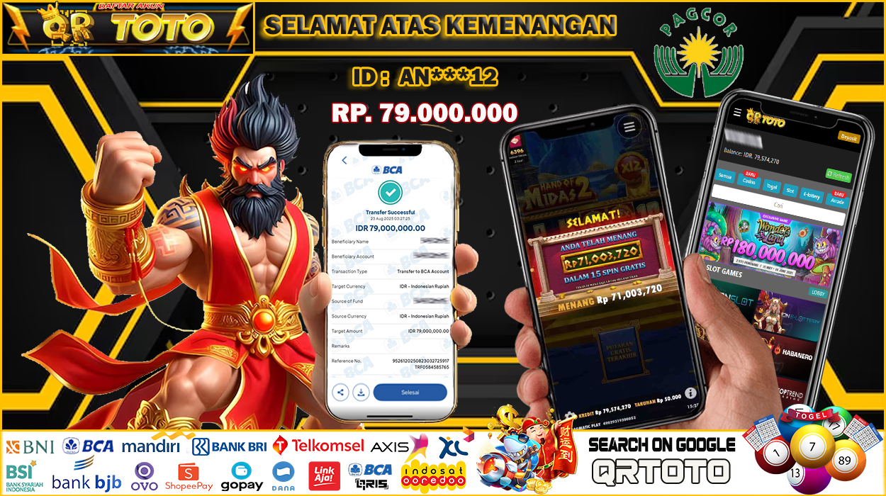 QRTOTO Jackpot Slot Rp 79.000.000 ~ LUNAS