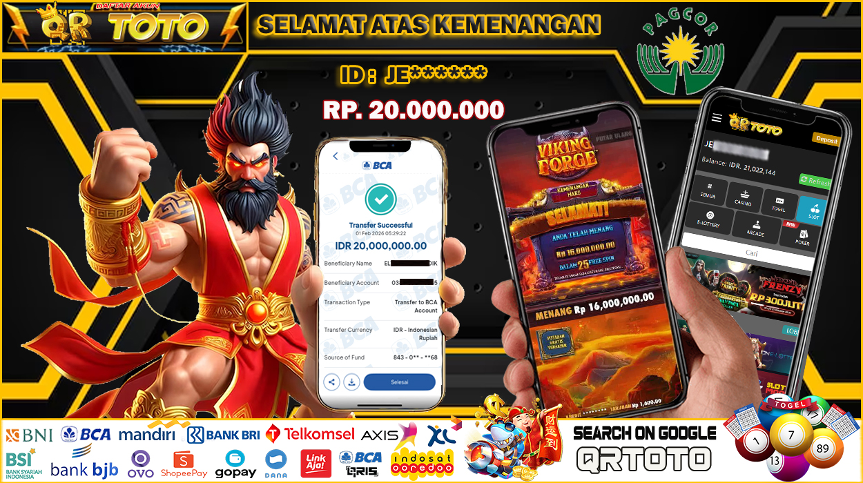 QRTOTO Jackpot Slot Rp 20.000.000 ~ LUNAS