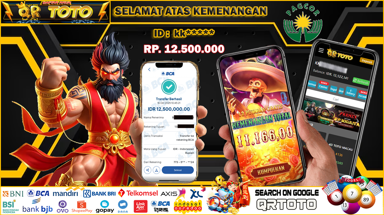 QRTOTO Jackpot Slot Rp 12.500.000 ~ LUNAS