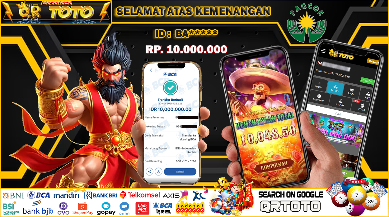 QRTOTO Jackpot Slot Rp 11.000.000 ~ LUNAS