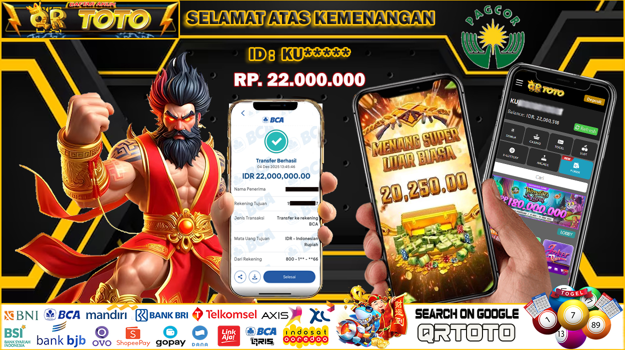 QRTOTO Jackpot Slot Rp 22.000.000 ~ LUNAS