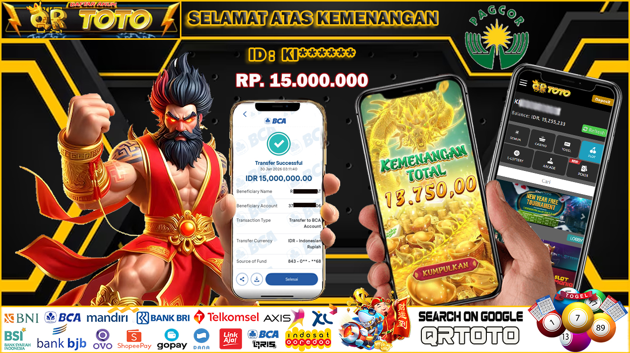 QRTOTO Jackpot Slot Rp 15.000.000 ~ LUNAS