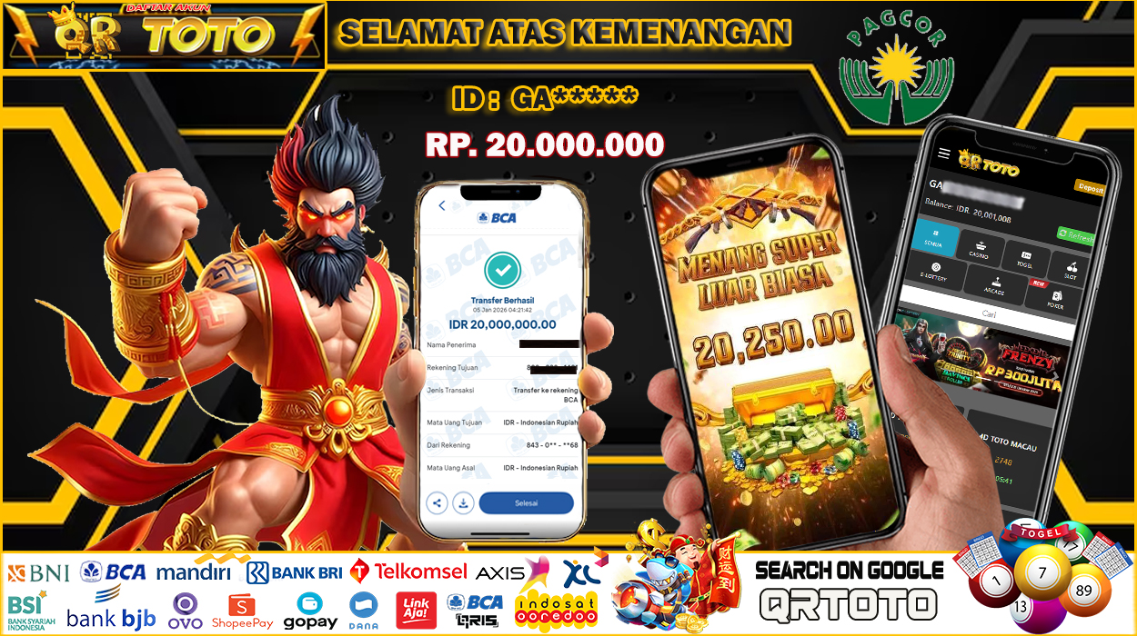 QRTOTO Jackpot Slot Rp 20.000.000 ~ LUNAS