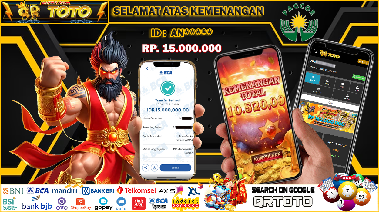 QRTOTO Jackpot Slot Rp 15.000.000 ~ LUNAS