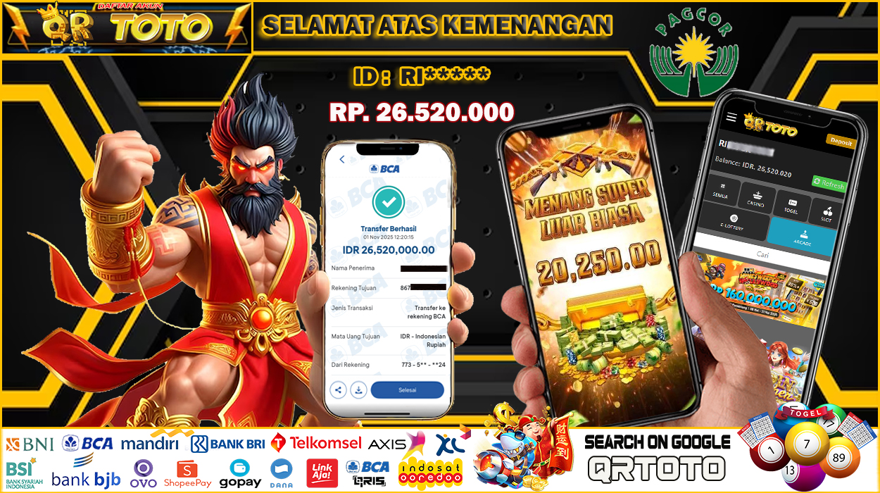 QRTOTO Jackpot Slot Rp 26.520.000 ~ LUNAS