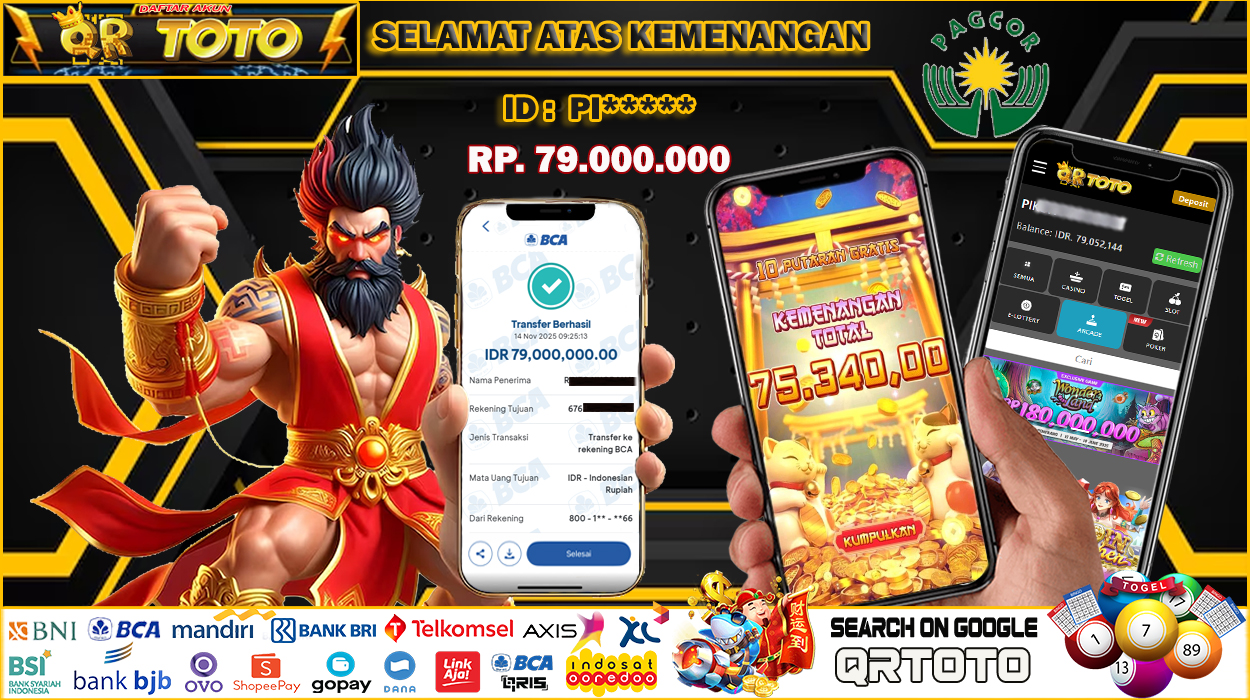 QRTOTO Jackpot Slot Rp 79.000.000 ~ LUNAS