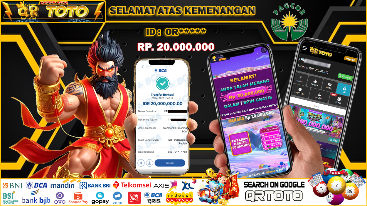 QRTOTO Jackpot Slot Rp 20.000.000 ~ LUNAS