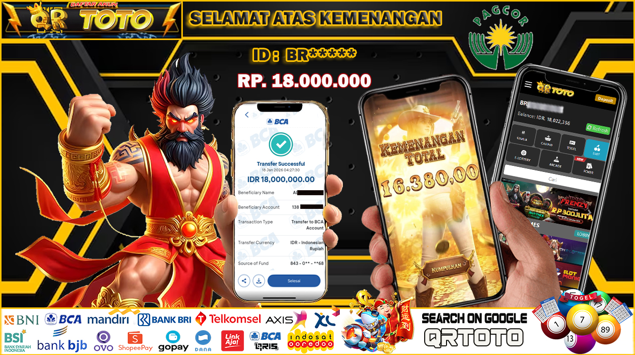 QRTOTO Jackpot Slot Rp 18.000.000 ~ LUNAS