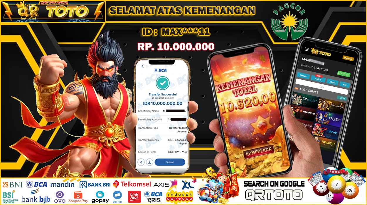 QRTOTO Jackpot Slot Rp 10.000.000 ~ LUNAS