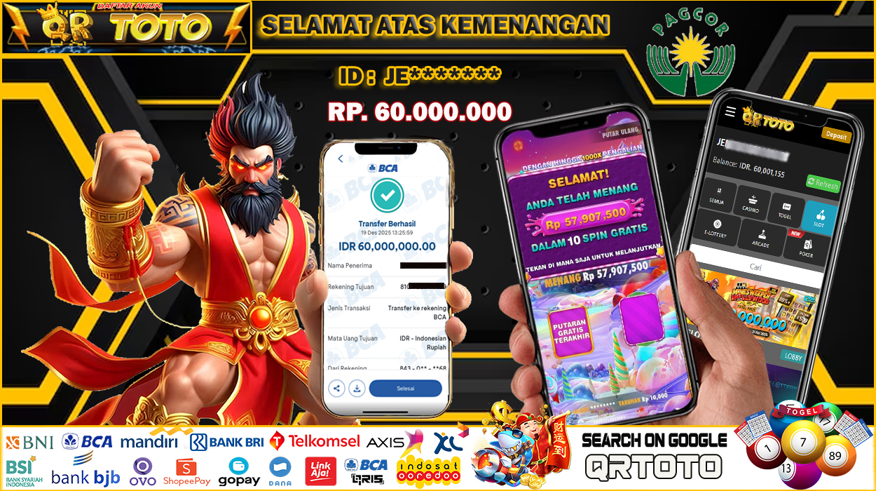 QRTOTO Jackpot Slot Rp 60.000.000 ~ LUNAS