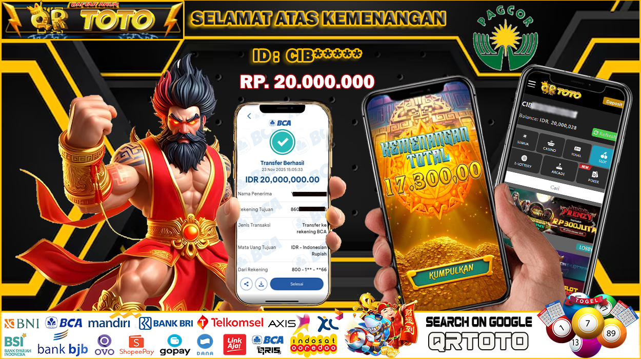 QRTOTO Jackpot Slot Rp 20.000.000 ~ LUNAS