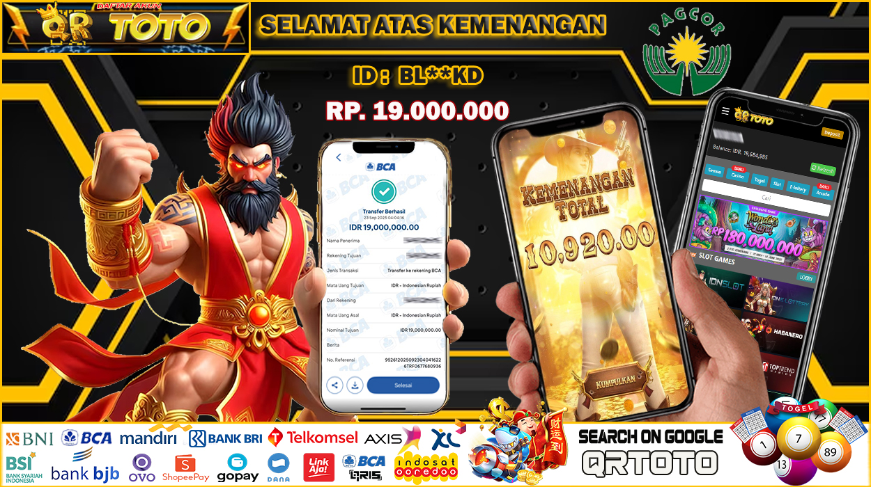 QRTOTO Jackpot Slot Rp 19.000.000 ~ LUNAS