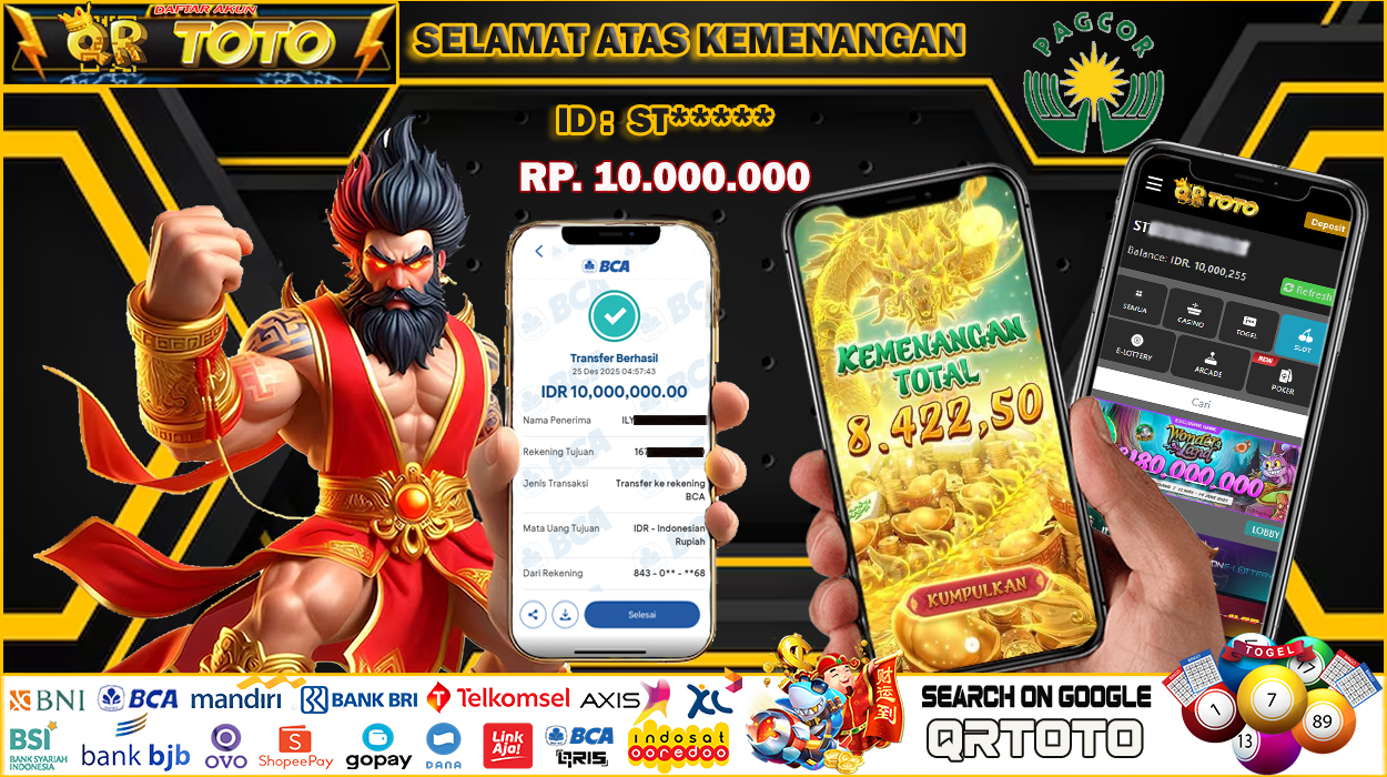 QRTOTO Jackpot Slot Rp 10.000.000 ~ LUNAS